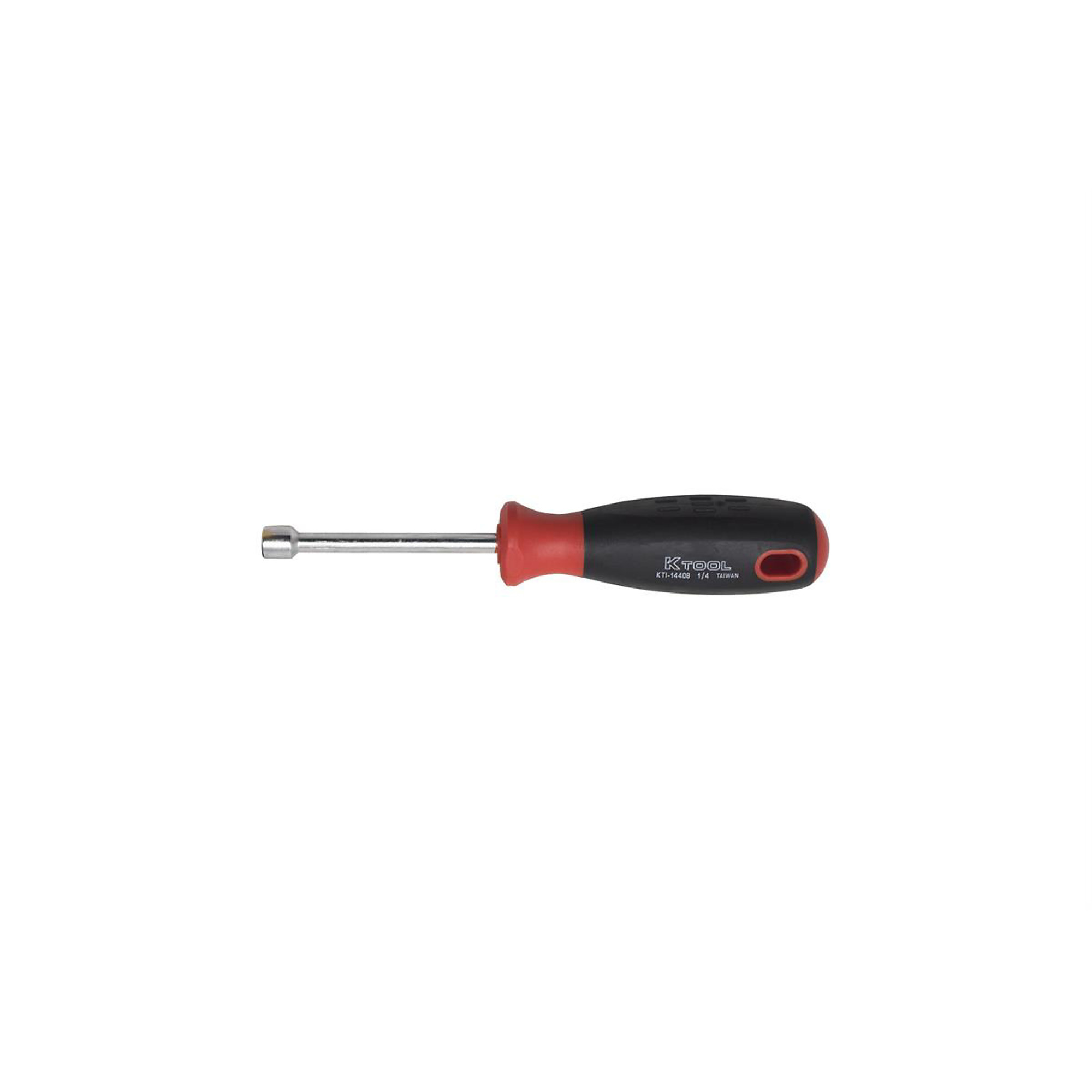 K Tool International Nut Driver — 1/4in., SAE, Soft-Grip Handle, Alloy Steel, Model# KTI14408